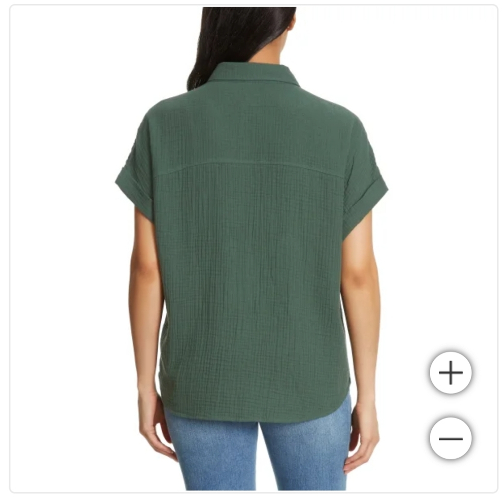 (Ew)Jessica Simson Women's Gauze Short Sleeves Top - Picture 3 of 3